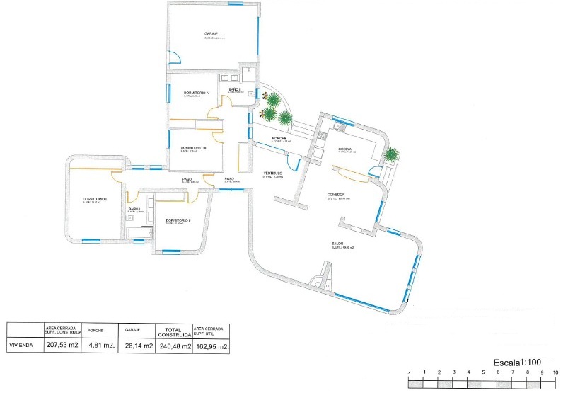 Villa Mediterránea construida en una planta en Altea, Urb. Santa Clara, con mucha privacidad