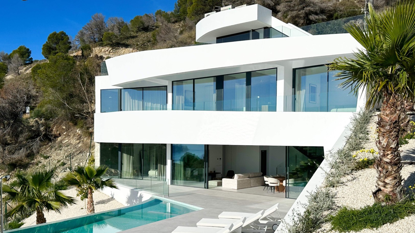 Villa de luxe avec vue sur la mer et design contemporain à Altea Hills