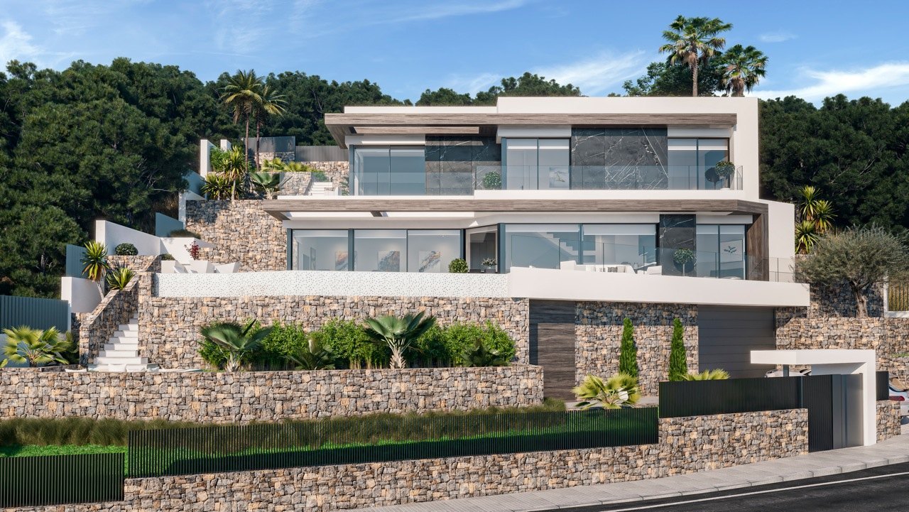Moderne Luxusvilla mit Panoramablick aufs Meer in Calpe