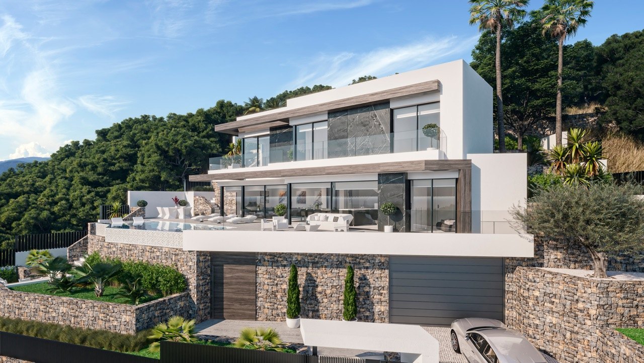 Moderne luxe villa met panoramisch uitzicht op zee in Calpe