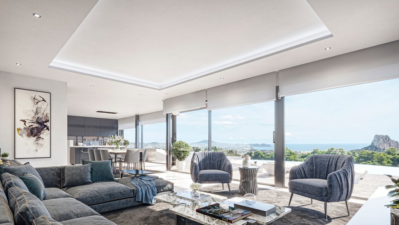 Modern luxury villa with panoramic sea views in Calpe