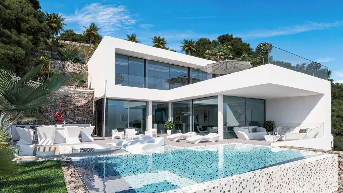 Nieuwbouw: Moderne villa met zeezicht in Calpe