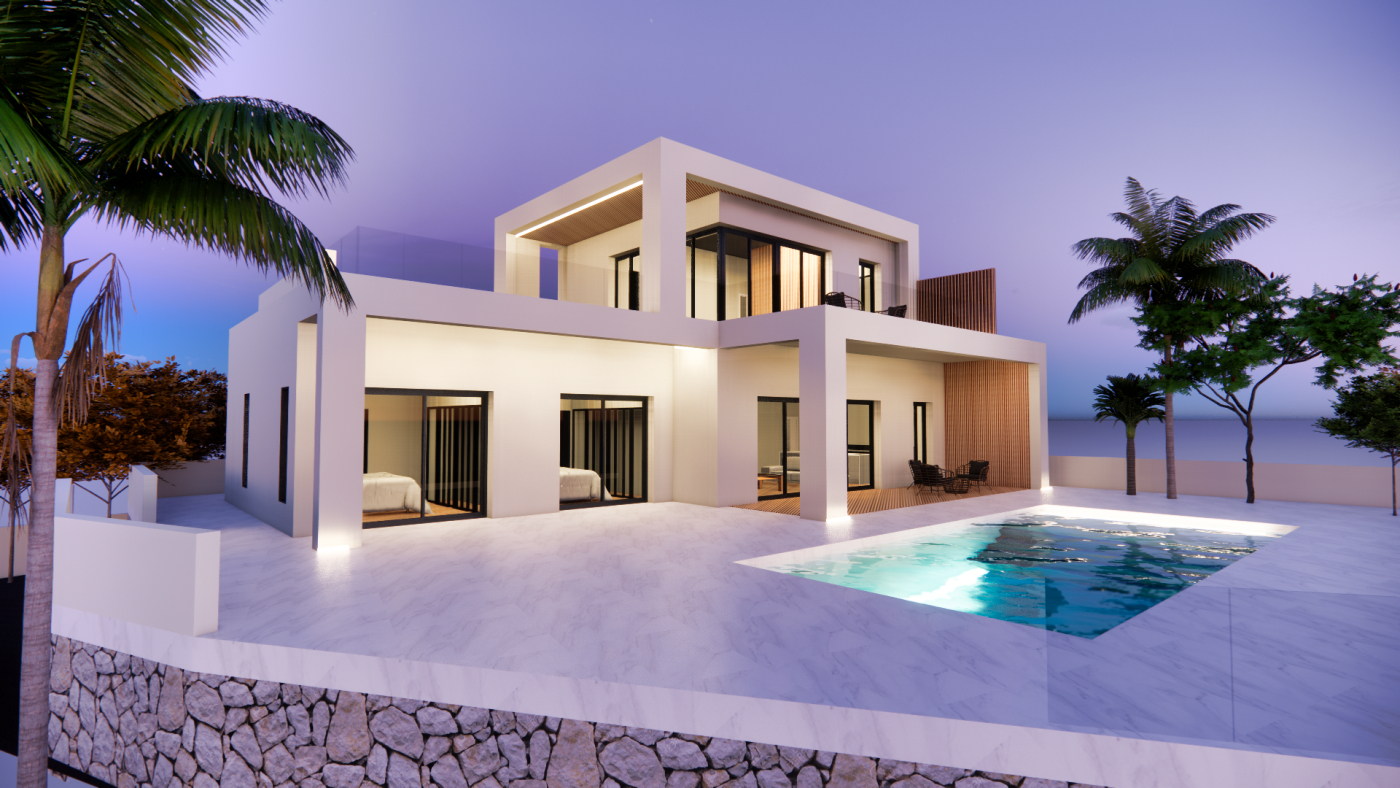 Moderne Villa zum Verkauf in Altea mit Meerblick